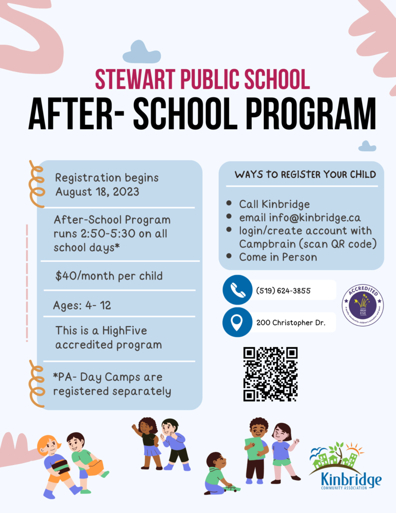 After School Program Now Open for Registration Kinbridge