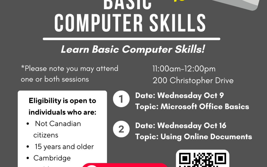 Basic Computer Skills for Newcomers (15+)